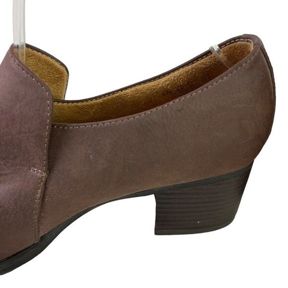 Natural Soul Naturalizer Star Dark Brown Slip On Block Heel Booties Shoes 8.5 - Picture 4 of 16